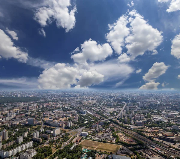 Spektakuläre Luftaufnahme 340 Von Moskau Russland Blick Vom Fernsehturm Ostankino — Stockfoto