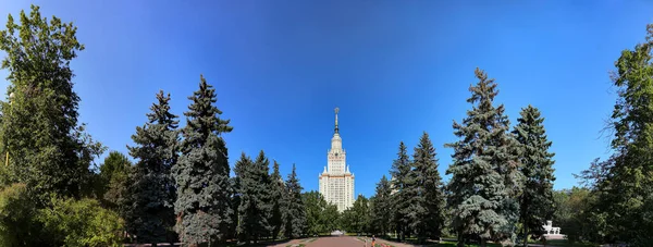 Στο Έδαφος Lomonosov Μόσχα State University Msu Για Sparrow Hills — Φωτογραφία Αρχείου