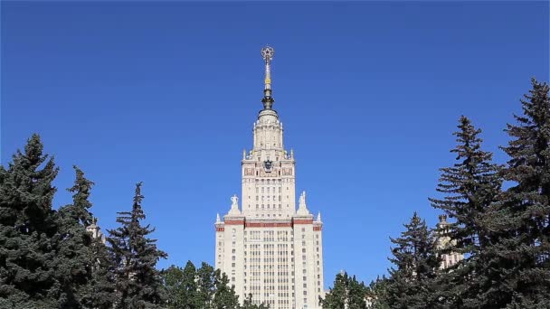 Território Lomonosov Moscow State University Msu Sparrow Hills Dia Verão — Vídeo de Stock