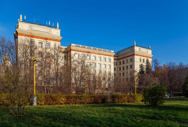 Στο Έδαφος Lomonosov Moscow State University Msu Στο Σπάροου Χιλς — Φωτογραφία Αρχείου