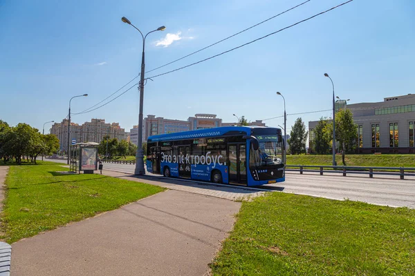 Moscow Russia August 2021 Passenger Bus Goes Route — Stock Photo, Image