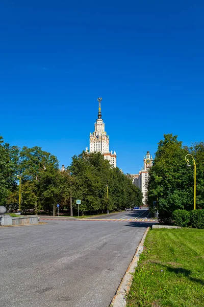 Moscow Russia Ağustos 2021 Sparrow Hills Teki Lomonosov Moskova Devlet — Stok fotoğraf