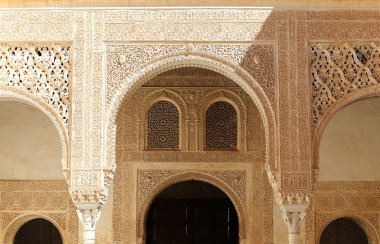 alhambra, granada, İspanya (Endülüs) İslam tarzı kemerler