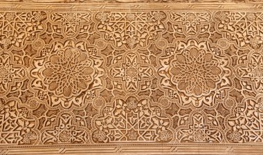 alhambra, granada, İspanya (Endülüs) İslam tilework ayrıntı. büyük arka plan dokusu