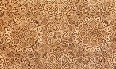 alhambra, granada, İspanya (Endülüs) İslam tilework ayrıntı. büyük arka plan dokusu