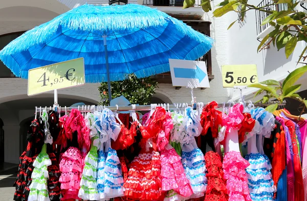 Typical colored Spanish flamenco dress, Andalusia, Spain — Stock Photo, Image