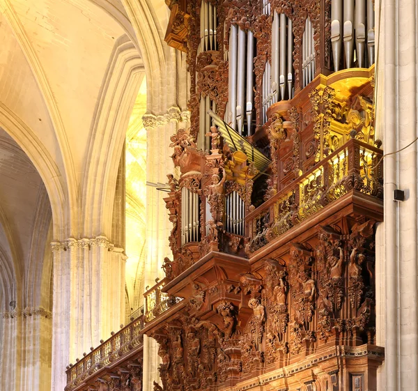 Catedral Interior de Sevilha - Catedral de Santa Maria da Sé, Andaluzia, Espanha — Fotografia de Stock