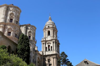 Malaga - katedral malaga şehir, Endülüs, Güney İspanya Rönesans bir kilise olduğunu