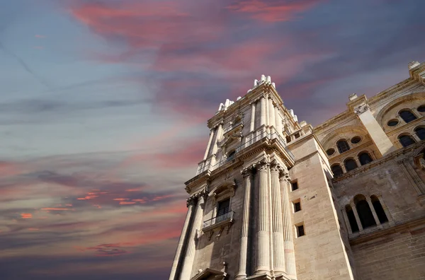 Catedral de Málaga é uma igreja renascentista na cidade de Málaga, Andaluzia, sul da Espanha — Fotografia de Stock