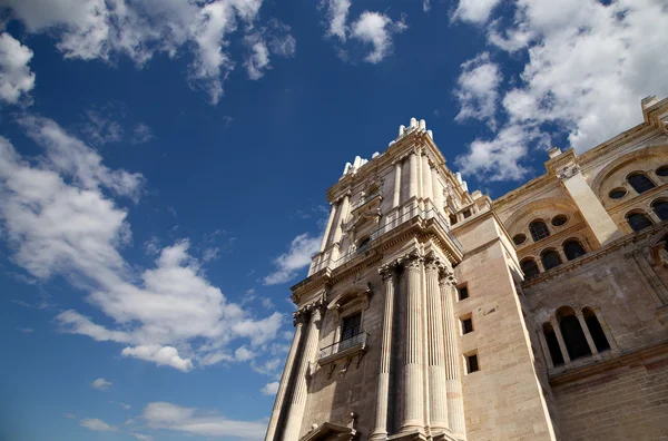 Catedral de Málaga é uma igreja renascentista na cidade de Málaga, Andaluzia, sul da Espanha — Fotografia de Stock