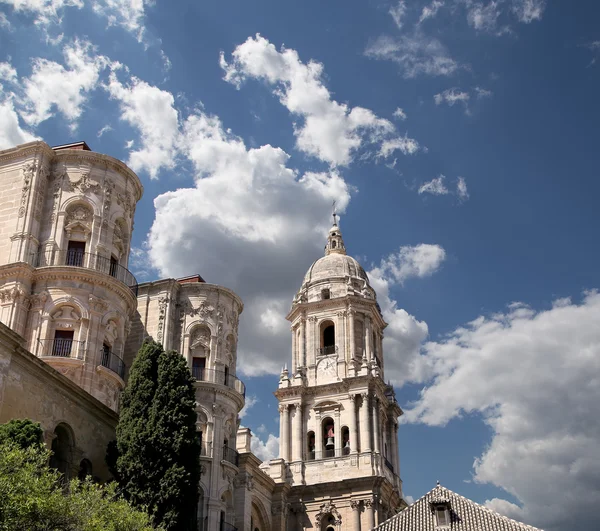 A malaga - székesegyház is a reneszánsz templom a város malaga, Andalúzia, Dél-Spanyolországban — Stock Fotó