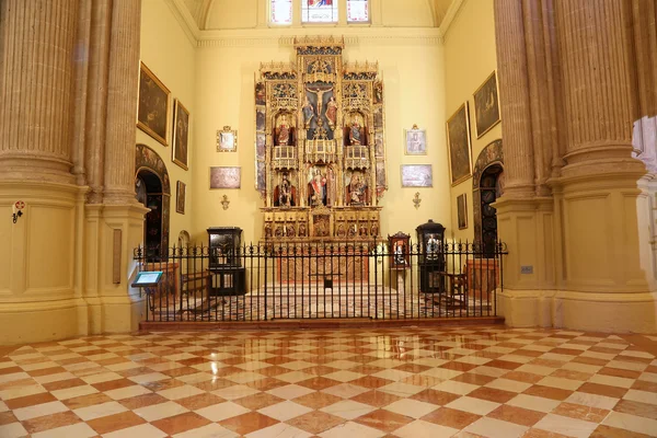 La catedral interior de Malaga-es una iglesia renacentista en la ciudad de Málaga, Andalucía, sur de España. Fue construido entre 1528 y 1782, su interior es también de estilo renacentista. — Foto de Stock