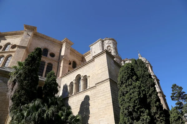 Catedral de Málaga é uma igreja renascentista na cidade de Málaga, Andaluzia, sul da Espanha — Fotografia de Stock