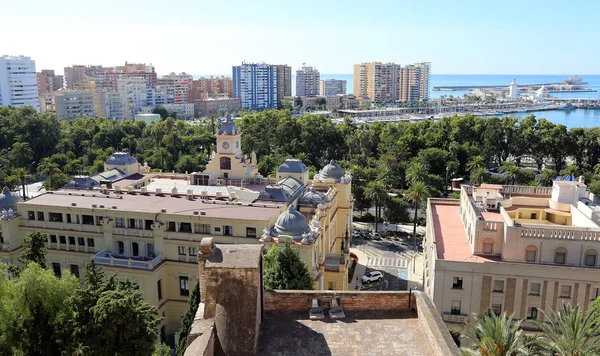Malaga in Andalusia, Spagna. Veduta aerea della città — Foto Stock