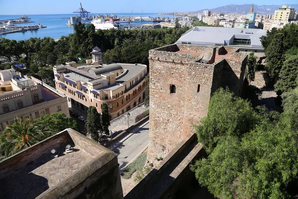 Malaga i Andalusien, Spanien. Flygfoto över staden — Stockfoto