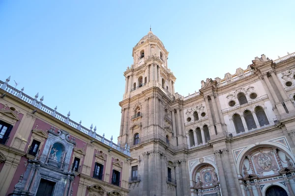 Catedral de Málaga é uma igreja renascentista na cidade de Málaga, Andaluzia, sul da Espanha — Fotografia de Stock