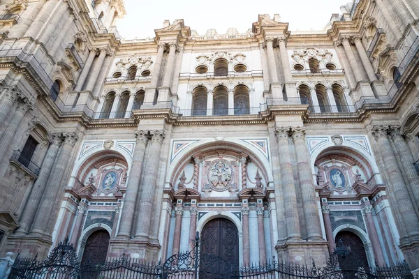 Malaga-székesegyház pedig egy reneszánsz templom a város malaga, Andalúzia, Dél-Spanyolországban — Stock Fotó