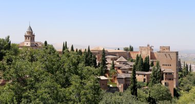Alhambra palace - Ortaçağ Mağribi Kalesi granada, Endülüs, İspanya