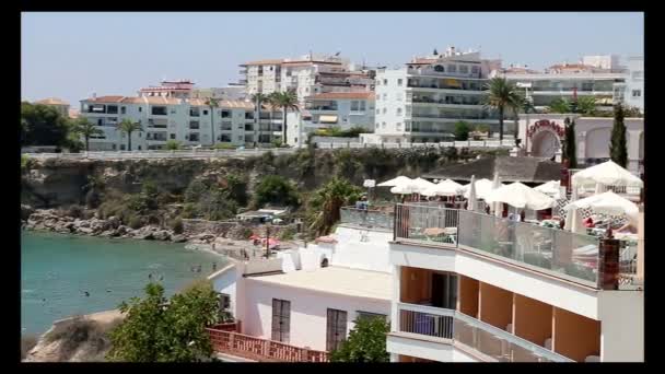 Вид з балкон-де-Європа в Нерха, Іспанія — стокове відео