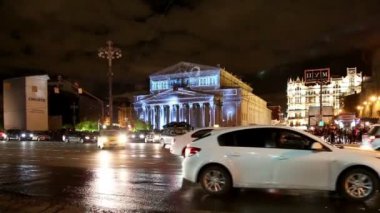 Uluslararası festival ışık çemberi için 13 Ekim 2014 Moskova, Rusya ışıklı gece büyük (Bolshoy) tiyatro