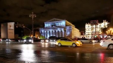 Uluslararası festival ışık çemberi için 13 Ekim 2014 Moskova, Rusya ışıklı gece büyük (Bolshoy) tiyatro