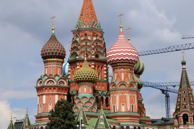 Moskova, Rusya, Kızıl Meydan, katedral (mübarek basil Tapınağı hendek Tarih en kutsal theotokos şefaat)