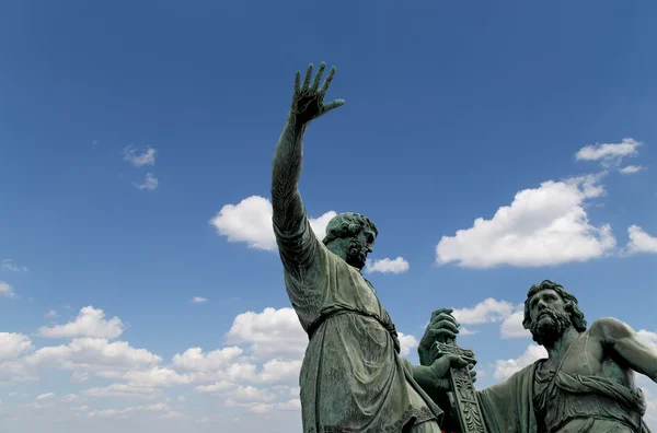 Monumento de Minin e Pojarsky (foi erguido em 1818), Praça Vermelha em Moscou, Rússia — Fotografia de Stock