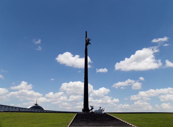 War memorial in Victory Park on Poklonnaya Hill, Moscow, Russia. The memorial complex constructed in memory of those who died during the Great Patriotic war