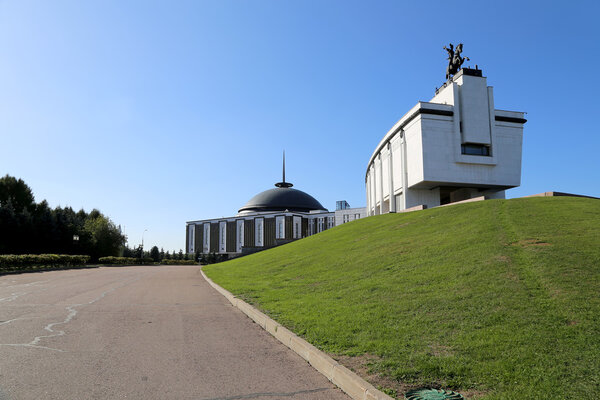 War memorial in Victory Park on Poklonnaya Hill, Moscow, Russia. The memorial complex constructed in memory of those who died during the Great Patriotic war