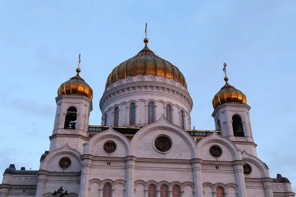 Mesih İsa Katedrali (gece görünümü), Moskova, Rusya Federasyonu — Stok fotoğraf