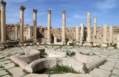 başkenti ve en büyük jerash governorate, Ürdün jerash (Antik gerasa), Ürdün şehirde roman ruins