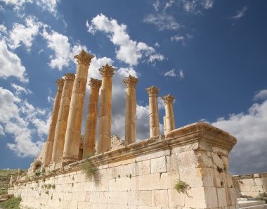 zeus Tapınağı, jerash (Antik gerasa), başkenti ve en büyük jerash governorate, Ürdün, Ürdün şehri