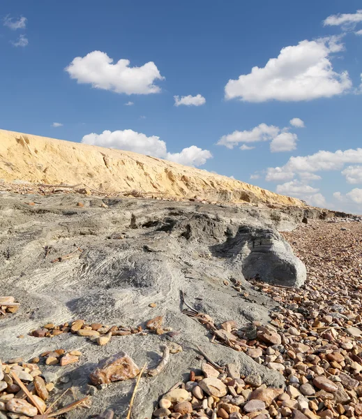 Barro médico en la orilla del Mar Muerto, Jordania —  Fotos de Stock