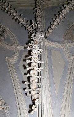 Sedlec mezarda olduğunu küçük bir Katolik kilise, altında mezarlık Kilisesi, All Saints içinde Sedlec, Kutna Hora, Çek Cumhuriyeti bir banliyösünde yer alan