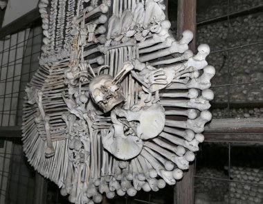Sedlec mezarda olduğunu küçük bir Katolik kilise, altında mezarlık Kilisesi, All Saints içinde Sedlec, Kutna Hora, Çek Cumhuriyeti bir banliyösünde yer alan