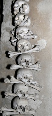 Sedlec mezarda olduğunu küçük bir Katolik kilise, altında mezarlık Kilisesi, All Saints içinde Sedlec, Kutna Hora, Çek Cumhuriyeti bir banliyösünde yer alan