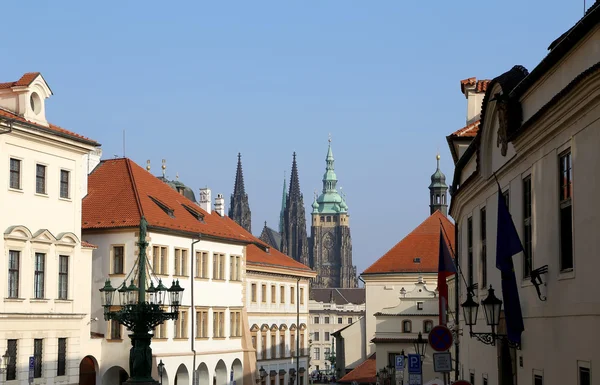 St. Vitus Cathedral (romersk-katolska katedralen) i Pragborgen och Hradcany, Tjeckien — Stockfoto