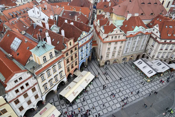 PRAGUE, CZECH REPUBLIC-  NOVEMBER 17, 2014:  Prague roof tops (Old Town district), Czech Republic — Stock Photo, Image