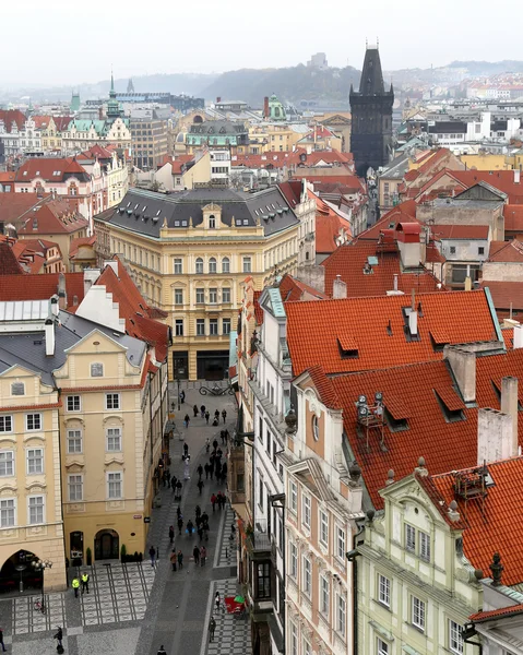 Varfuri acoperis Praga (cartierul Old Town), Republica Cehă — Fotografie, imagine de stoc