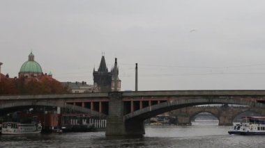 Görünüm Prag üzerinden Vltava Nehri, Çek Cumhuriyeti