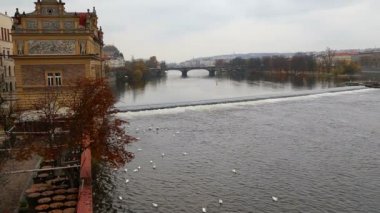 Görünüm Prag üzerinden Vltava Nehri, Çek Cumhuriyeti