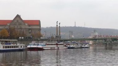 Görünüm Prag üzerinden Vltava Nehri, Çek Cumhuriyeti