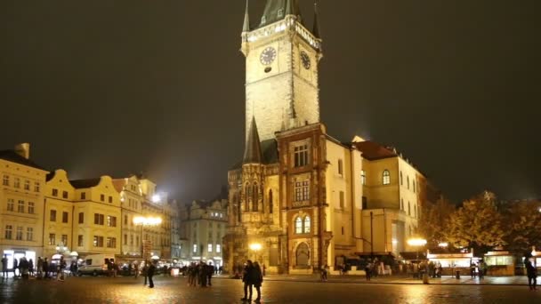 Vista de Praga desde el río Moldava, República Checa — Vídeo de stock