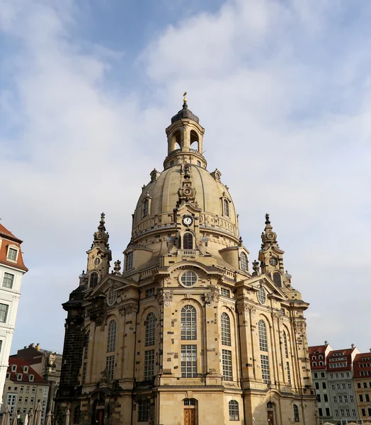 Drezno Frauenkirche (dosłownie Kościół Matki Bożej) - kościół luterański w Dreźnie, Niemcy — Zdjęcie stockowe