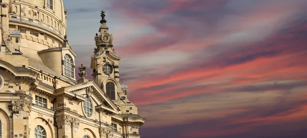 Drezno Frauenkirche (dosłownie Kościół Matki Bożej) - kościół luterański w Dreźnie, Niemcy — Zdjęcie stockowe