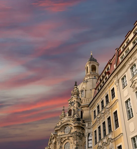 Dresde Frauenkirche (littéralement Église Notre-Dame) est une église luthérienne à Dresde, Allemagne — Photo