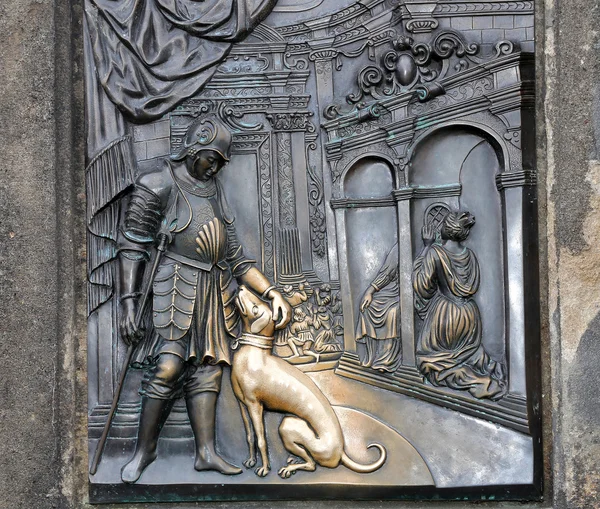 Pomnik na Moście Karola w Pradze, Republika Czeska — Zdjęcie stockowe