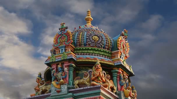 Традиционный индуистский храм, Южная Индия, Керала — стоковое видео