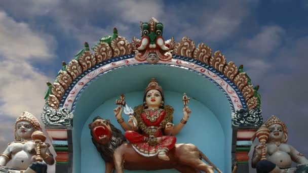 Tradiční hinduistický chrám, Jižní Indie, kerala — Stock video