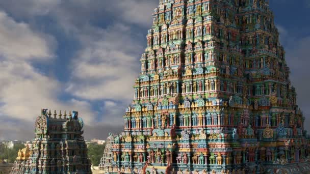 Meenakshi madurai, tamil nadu, Güney Hindistan hindu Tapınağı — Stok video